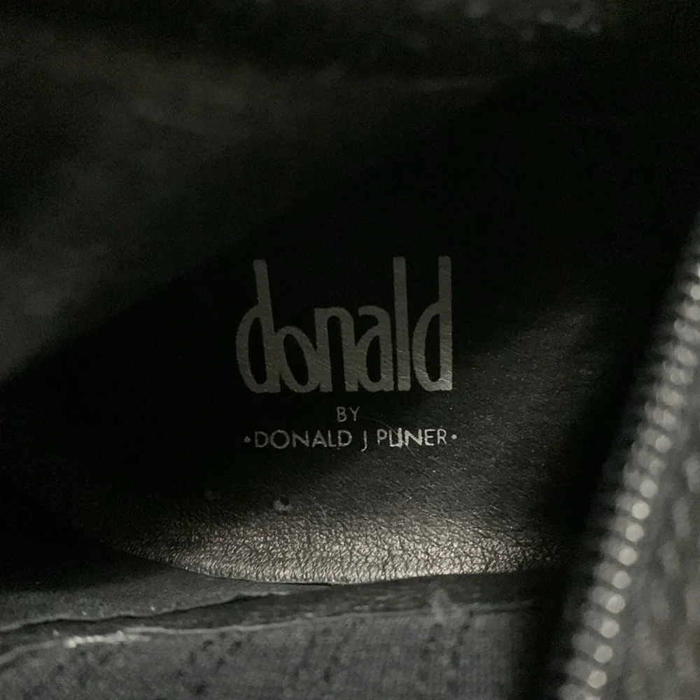 Donald Pliner Men's Abroad Oily Leather Slip Zip Boot Black 10